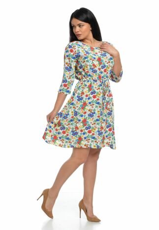 Rochie dama cu imprimeu floral multicolor